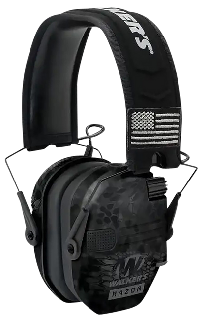 Walker's GWPRSEMPATKPT Razor Patriot Slim Muff 23 dB Over the Head Kryptek Highlander/Black Polymer