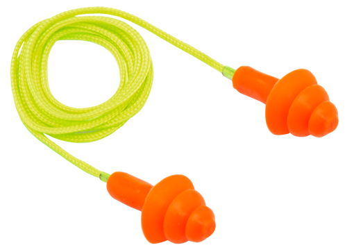 Pyramex RP3001 Reusable Earplugs  Polymer 24 dB Behind The Neck Orange/Yellow Adult 50 Pair