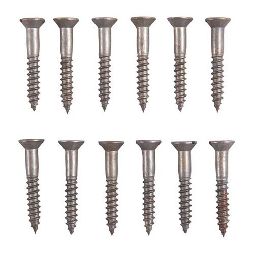 6X1'' STEEL FLAT HEAD WOOD SCREWS BLUED 12 PACK