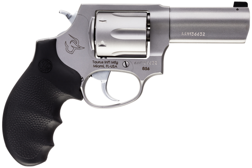 Taurus 2-85639NS 856 Defender Small 38 Special +P 6 Shot 3" Matte Stainless Steel Barrel, Cylinder & Frame, Hogue Finger Grooved Grip, Transfer Bar Safety, Exposed Hammer