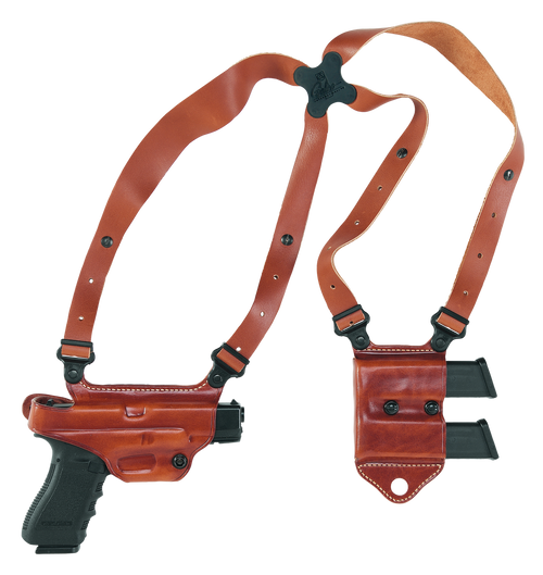 Galco MCII212 Miami Classic II Shoulder System Size Fits Chest Up To 56" Tan Leather Harness Fits 1911 Fits 5" Barrel Right Hand