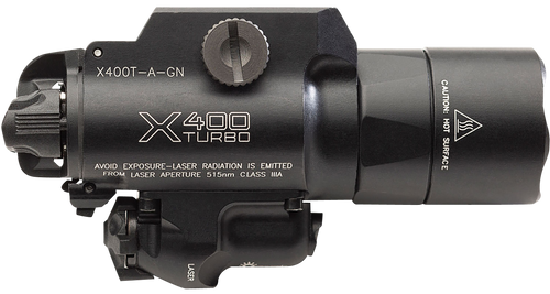 SureFire X400TAGN X400T-A-GN Turbo Black Anodized 650 Lumens White LED/Green Laser