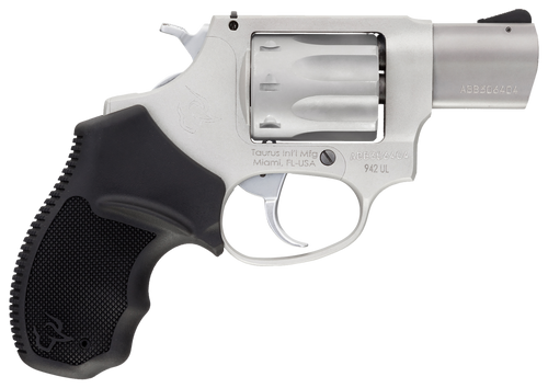 Taurus 2942039UL 942 Ultra-Lite 22 LR 8rd 3" Matte Stainless Finish Barrel, Matte Stainless Finish Cylinder, Stainless Anodized Finish Aluminum Frame & Finger Grooved Black Polymer Grip