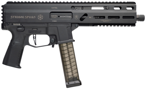 Grand Power 810091157152 SP10A3 Stribog 10mm Auto 20+1 8" Black Threaded Barrel, Black Aluminum Picatinny Rail Receiver, Rear picatinny Rail, Black Polymer Grip, Thread Protector