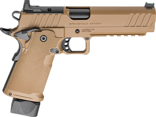 Springfield Armory PH9119AOSCB 1911 DS Prodigy 9mm 20+1 17+1 5" Coyote Brown Cerakote Optic Ready Carbon Steel Slide Polymer Grip