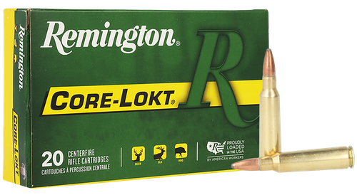 Remington Ammunition 29077 Core-Lokt  250Savage 100gr Pointed Soft Point Core Lokt 20 Per Box/10 Case