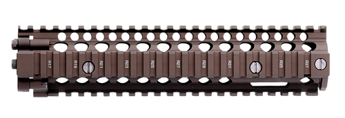 Daniel Defense 0100408020011 MK18 RIS II Handguard 9.55" 2-Piece, Free-Floating Style Made of 6061-T6 Aluminum with Flat Dark Earth Anodized Finish & Picatinny Rail for AR-15