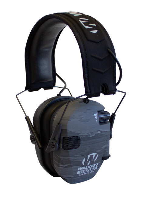 Walker's GWPDRSEMGST Razor PRO Digital Electronic Muff 23 dB Over the Head Ghost Camo/Black Polymer