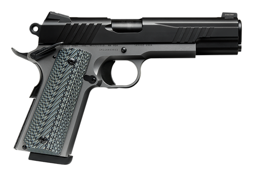 Savage Arms 67206 1911 Government 9mm Luger 10+1 5" Black Stainless Steel Barrel, Black Nitride Serrated Stainless Steel Slide, Stainless Steel Frame w/Beavertail, Black/Gray VZ Grip