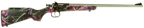 Crickett KSA2167 Youth  22 LR 1rd 16.12" Stainless Steel Barrel, Fixed Front/Adjustable Rear Peep Sights, Hydro Dipped Muddy Girl Synthetic Stock w/11.5" LOP, Rebounding Firing Pin Safety