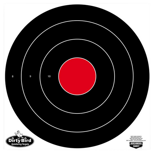 Birchwood Casey 35185 Dirty Bird  17.25" Bullseye Tagboard Hanging Black/White 5 Pack
