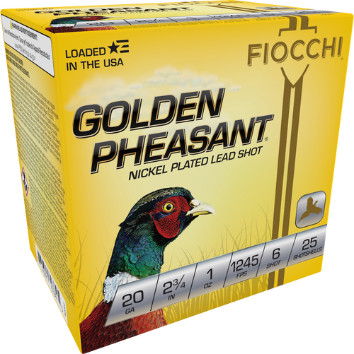 Fiocchi 20GP6 Golden Pheasant Extrema 20Gauge 2.75" 1oz 6Shot 25 Per Box/10 Case