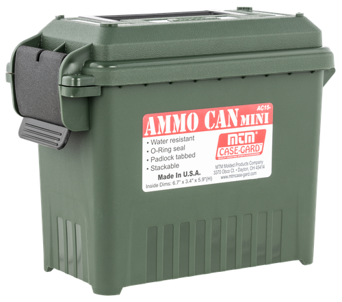 MTM Case-Gard AC1511 Ammo Can Mini Multi-Caliber Forest Green Polypropylene