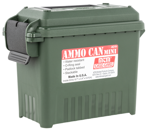 MTM Case-Gard AC1511 Ammo Can Mini Multi-Caliber Forest Green Polypropylene