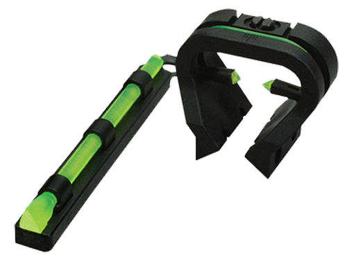 HiViz TT1001 Tri-Viz Turkey/Deer Sight Set  Black | Green Fiber Optic