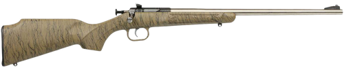 Crickett KSA2443 Gen2  Youth 22 LR 1rd 16.13" Stainless Single Shot Barrel, Stainless Steel Receiver, Tan w/Black Webbing Fixed Synthetic Stock