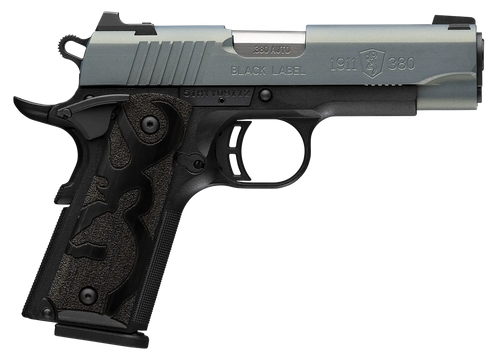 Browning 051993492 1911 Black Label Compact Frame 380 ACP 8+1 3.63" Matte Stainless Steel Barrel, Northern Lights Cerakote Serrated Steel Slide, Matte Black Polymer Frame, Black Polymer Grip