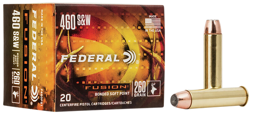 Federal F460FS1 Fusion Handgun 460S&W Mag 260gr Fusion Soft Point 20 Per Box/10 Case