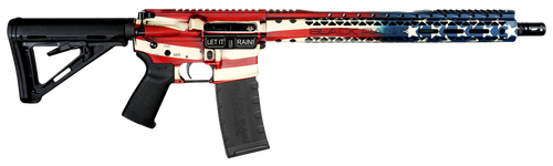 Black Rain Ordnance BROPATAMERICA Spec 15+ Patriot 5.56x45mm NATO 30+1 16", American Flag, 15" Slim M-LOK, Magpul Grip/Carbine Stock