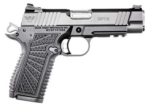 Wilson Combat SFT9CMR42 SFT9 Compact 9mm 15+1 4.25" Lightrail Black Armor-Tuff Stainless Steel
