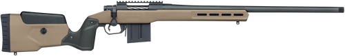 Mossberg 28148 Patriot LR Tactical 6.5 PRC 10+1 22" Matte Blued Threaded Bull Barrel, Matte Blued Picatinny Rail MDT Oryx Tactical M-LOK Flat Dark Earth Synthetic Stock, Right Hand
