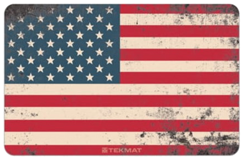 TekMat TEKR17USFLAG01 Old Glory Cleaning Mat Red/White/Blue Rubber 11"x17" American Flag