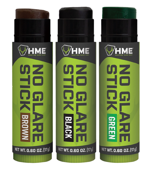 HME HMESTK3PK Face Paint No Glare Black/Brown/Dark Green Stick