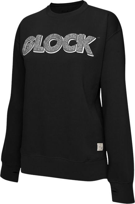 Glock AP96259 Crewneck Raglan Fleece Black Cotton/Polyester Long Sleeve 2XL