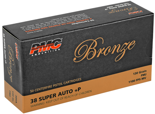 PMC 38SA Bronze  38Super+P 130gr Full Metal Jacket 50 Per Box/20 Case
