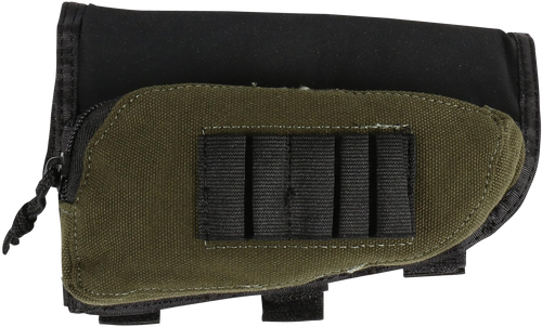 Allen 20550 Buttstock Shell Holder  Black/Green Cordura Capacity 5rd Rifle Buttstock Mount