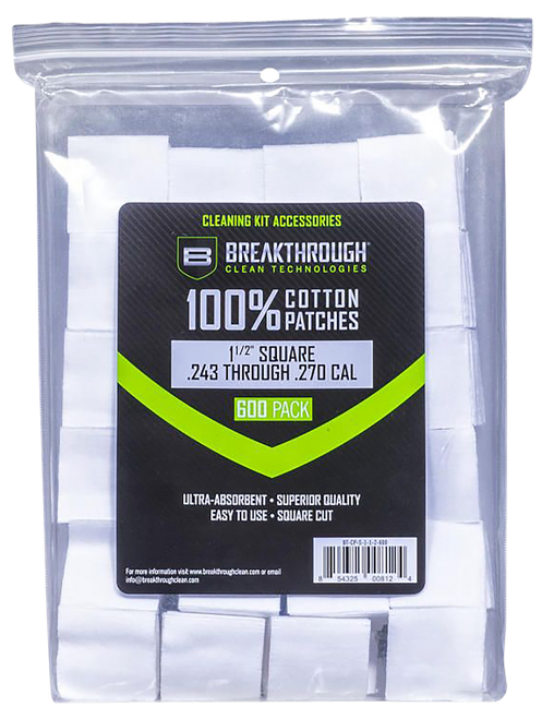 Breakthrough Clean BTCPS112600 Square Patches 243/270 Cal 600 pieces