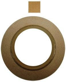 Speedwell 1" Square Paster Pressure Sensitive Brown 1000/Roll