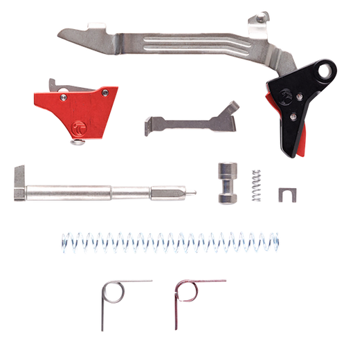 Timney Triggers ALPHAGLOCK34UBKBLACK Alpha Competition  9mm/40 S&W Red Fits Glock Gen 3-4