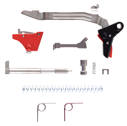 Timney Triggers ALPHAGLOCK34UBKBLACK Alpha Competition  9mm/40 S&W Red Fits Glock Gen 3-4