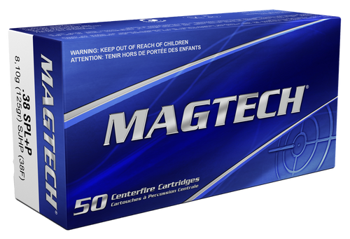 Magtech 38F Range/Training  38Special+P 125gr Semi Jacketed Hollow Point 50 Per Box/20 Case