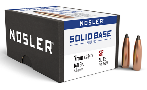 Nosler 38056 Solid Base  7mm 140gr Soft Point 50CT