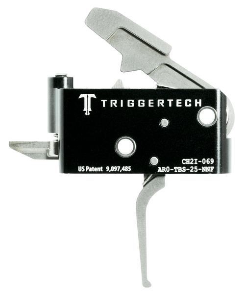 TriggerTech AROTBS25NNF Adaptable Primary Two-Stage Flat Trigger with 2.50-5 lbs Draw Weight for AR-15 Right
