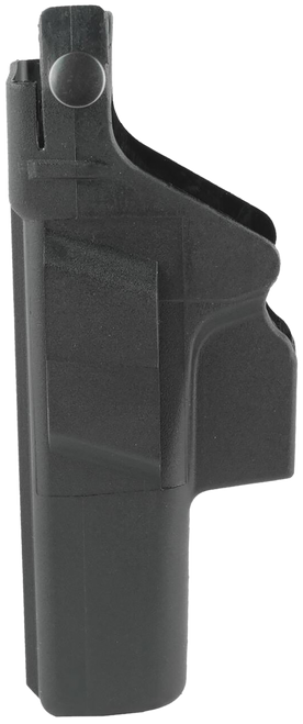 Glock HO17045 Duty  Holster OWB Black Polymer w/Thumb Break Retention Strap, For Use w/Glock 17 Gen3,4&5/22 Gen 3&4 Only/31 Gen3&4, Fits 1.77" (45mm) Belt, Right Hand