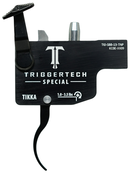 TriggerTech TILSBB13TNP Diamond  Black Curved Lever Fits Tikka Left Hand