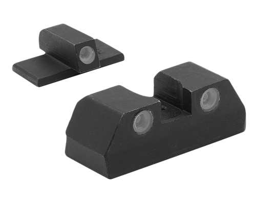 Meprolight USA 151203101 Tru-Dot  Green Tritium White Outline Front Sight-Green Tritium White Outline Rear Sight KAHR Arms K/P/MK/PM