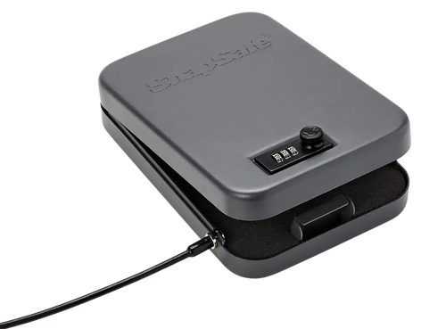 SnapSafe 75240 Lock Box  XL Combination/Key Entry Black Steel 10" W x 7" H x 2" D