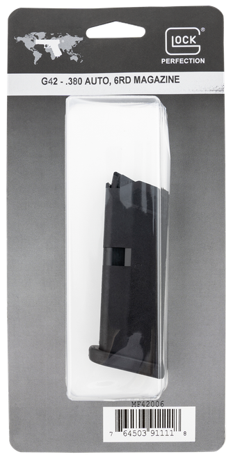 Glock MF42006 G42  6rd 380 ACP Black Polymer