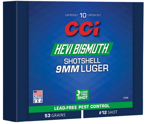CCI 3790B Pest Control HEVI-Bismuth 9mmLuger 53gr 10 Per Box/20 Case