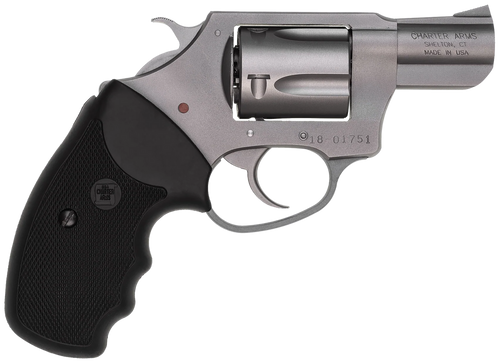 Charter Arms 73820 Undercover  Small 38 Special, 5 Shot 2" Matte Stainless Steel Barrel & Cylinder, Aluminum Frame w/Black Finger Grooved Rubber Grip, Exposed Hammer