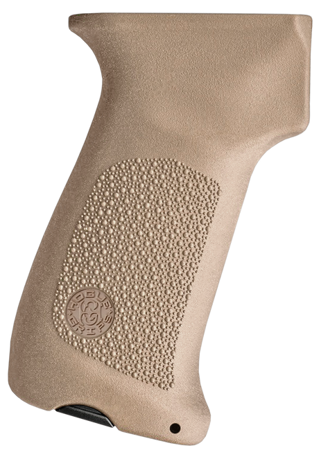Hogue 74033   Pistol Grip w/o Finger Grooves FDE Overmolded Rubber Fits AK-47/AK-74