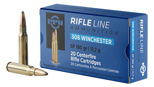 PPU PP3083 Standard Rifle  308Win 180gr Soft Point 20 Per Box/10 Case