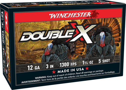 Winchester Ammo STH1235 Double X High Velocity Turkey 12Gauge 3" 1 3/4oz 5Shot 10 Per Box/10 Case