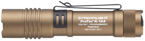 Streamlight 88073 ProTac 1L-1AA Everyday Carry Flashlight  Coyote 40/150/350 Lumens White C4 LED
