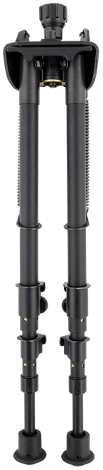 Harris Bipods S-25CP Swivel 25C Picatinny, 13.50-27", Black Steel/Aluminum, Rubber Feet