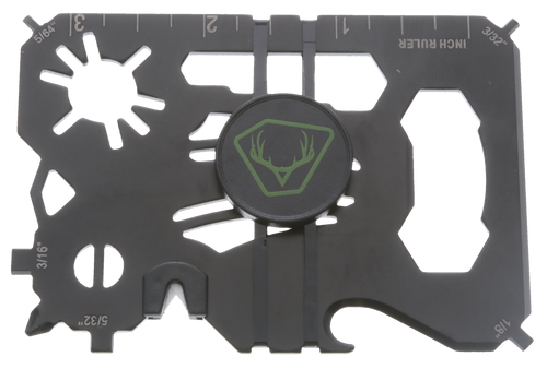HME HMEWMT 20-In-1 Wallet Multi-Tool Black Metal Fixed